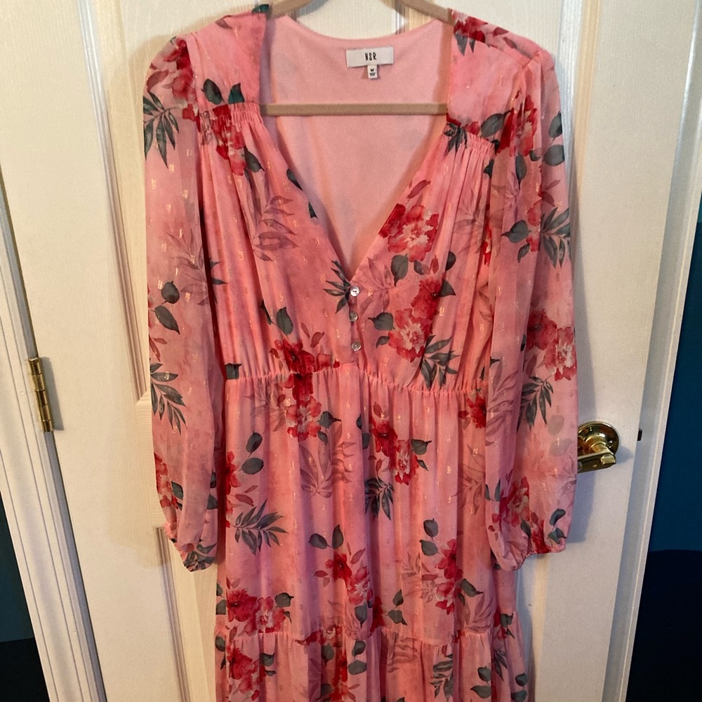 Pink medium NSR long sleeve dress
